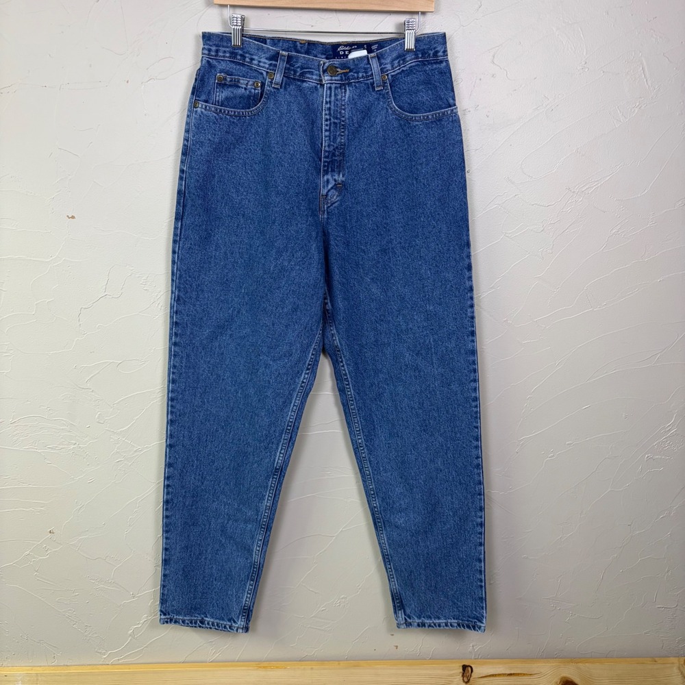 Vintage Eddie Bauer Loose Fit Jeans Womens 14 Blue High Rise Mom Denim